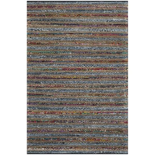 Safavieh Cape Cod Hand Woven Medium Rectangle Rug- Blue - Multi- 5 x 8 ft. CAP361A-5 - main